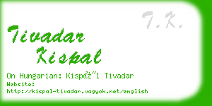 tivadar kispal business card